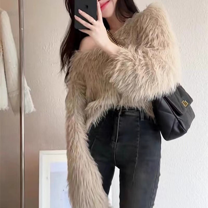Damen Flauschiger Pullover mit lockerem Schnitt und weichen Ärmeln Mirla-Eva Jonsson