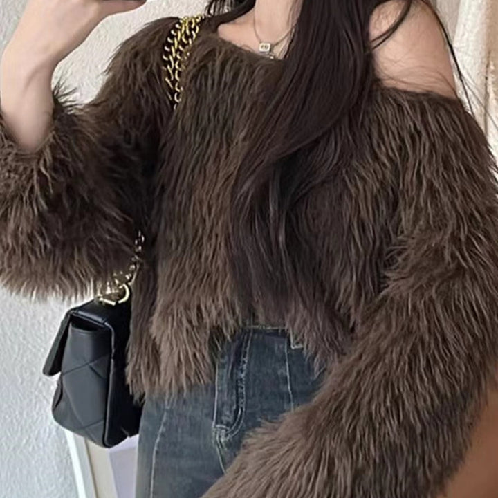 Damen Flauschiger Pullover mit lockerem Schnitt und weichen Ärmeln Mirla-Eva Jonsson