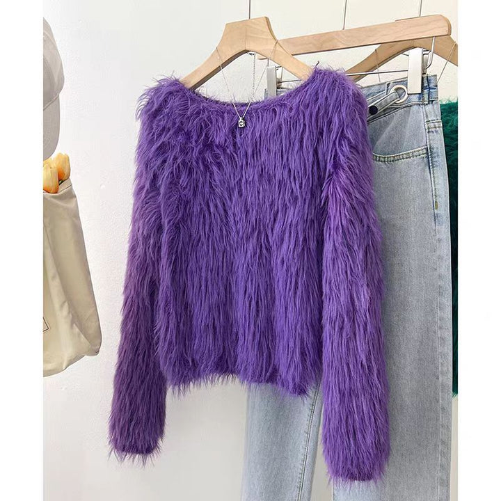 Damen Flauschiger Pullover mit lockerem Schnitt und weichen Ärmeln Mirla-Eva Jonsson