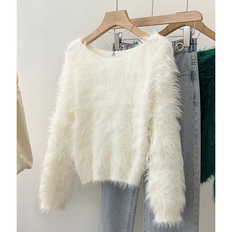 Damen Flauschiger Pullover mit lockerem Schnitt und weichen Ärmeln Mirla-Eva Jonsson