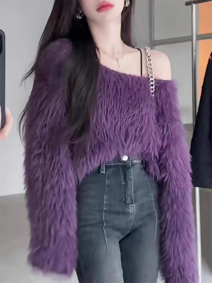 Damen Flauschiger Pullover mit lockerem Schnitt und weichen Ärmeln Mirla-Eva Jonsson