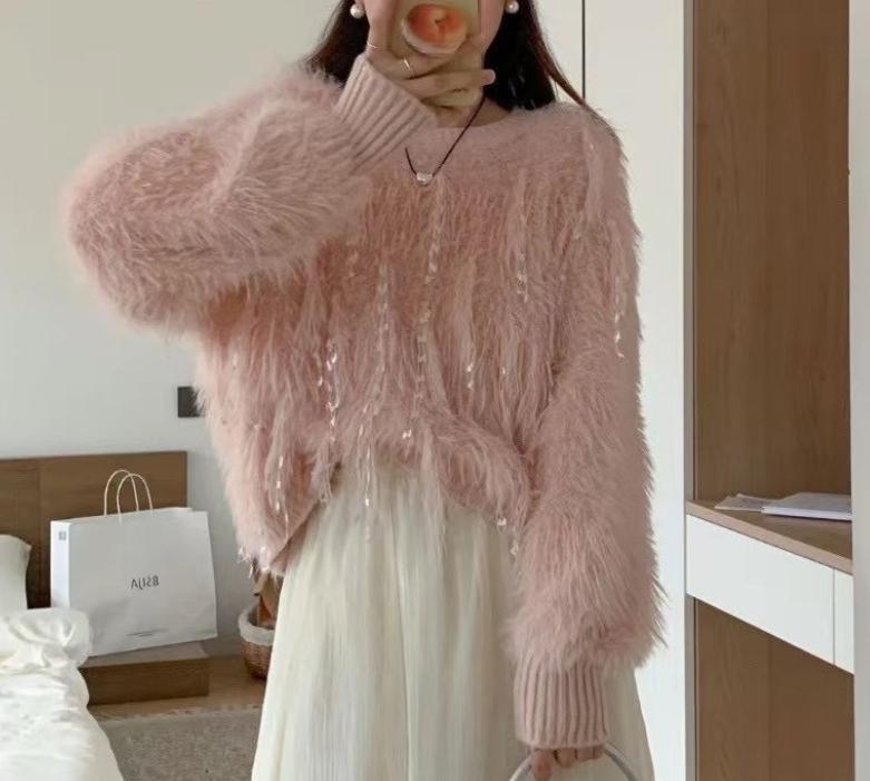 Damen Flauschiger Strickpullover mit einzigartigen Details Mirla-Eva Jonsson