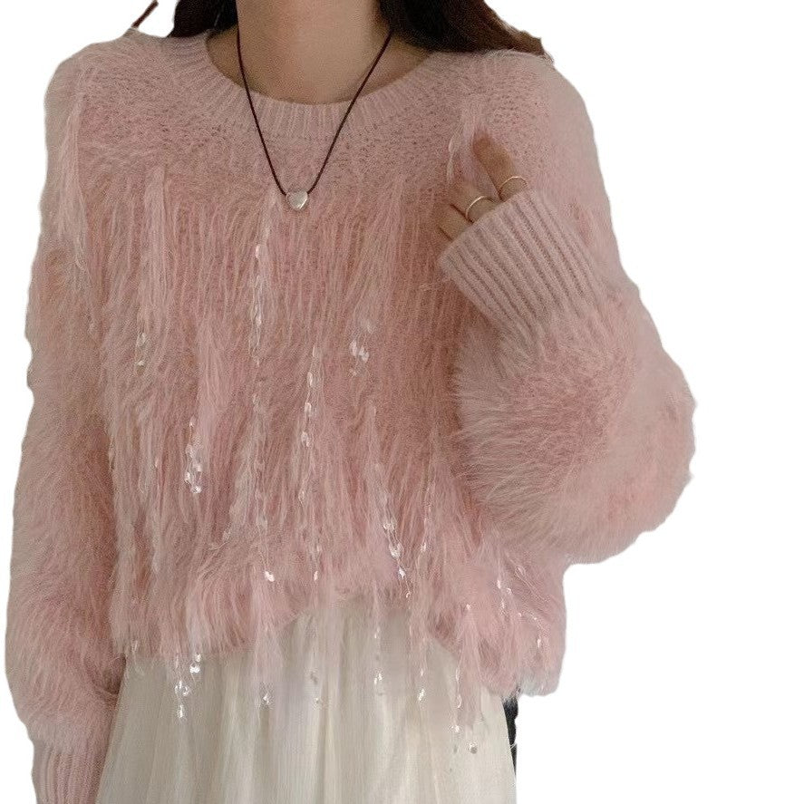 Damen Flauschiger Strickpullover mit einzigartigen Details Mirla-Eva Jonsson