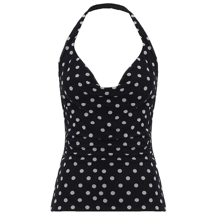 Damen Freizeit Top mit verspieltem Polka-Dots-Muster und modernem V-Ausschnitt Mirla-Eva Jonsson