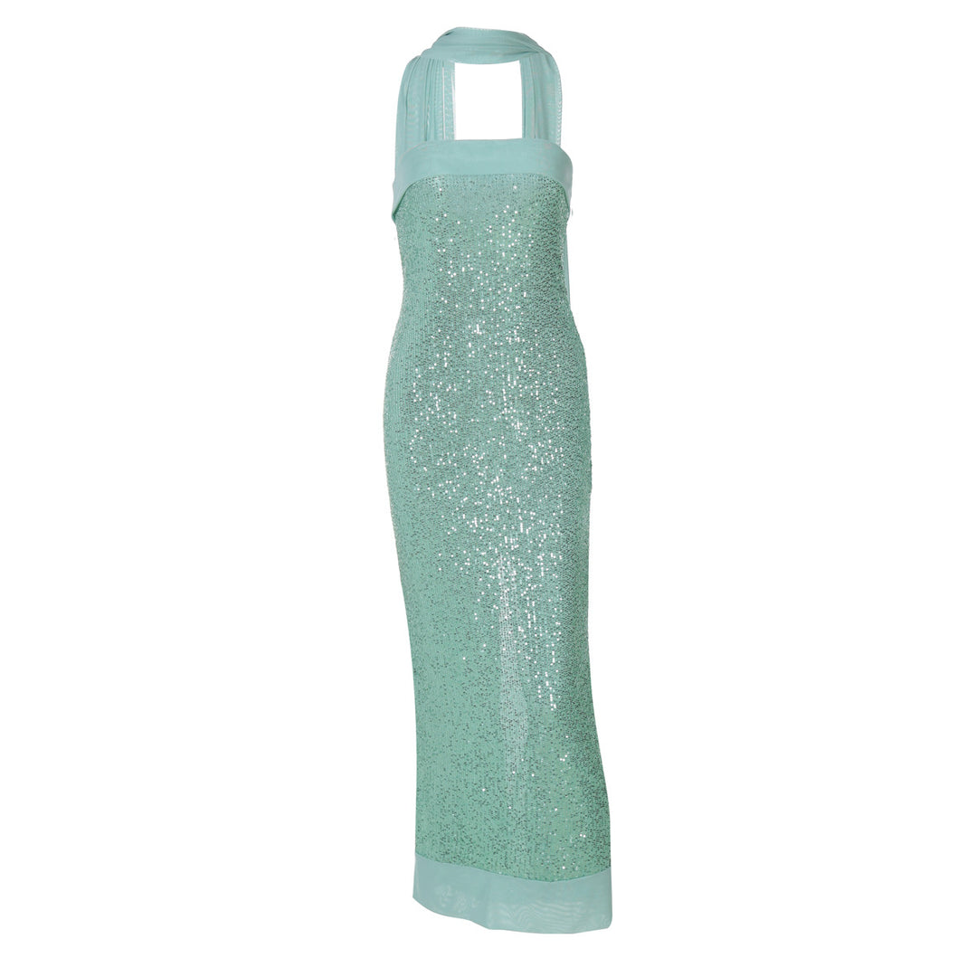 Damen Glamouröses Abendkleid mit schimmernden Pailletten und figurbetonter Silhouette Mirla-Eva Jonsson