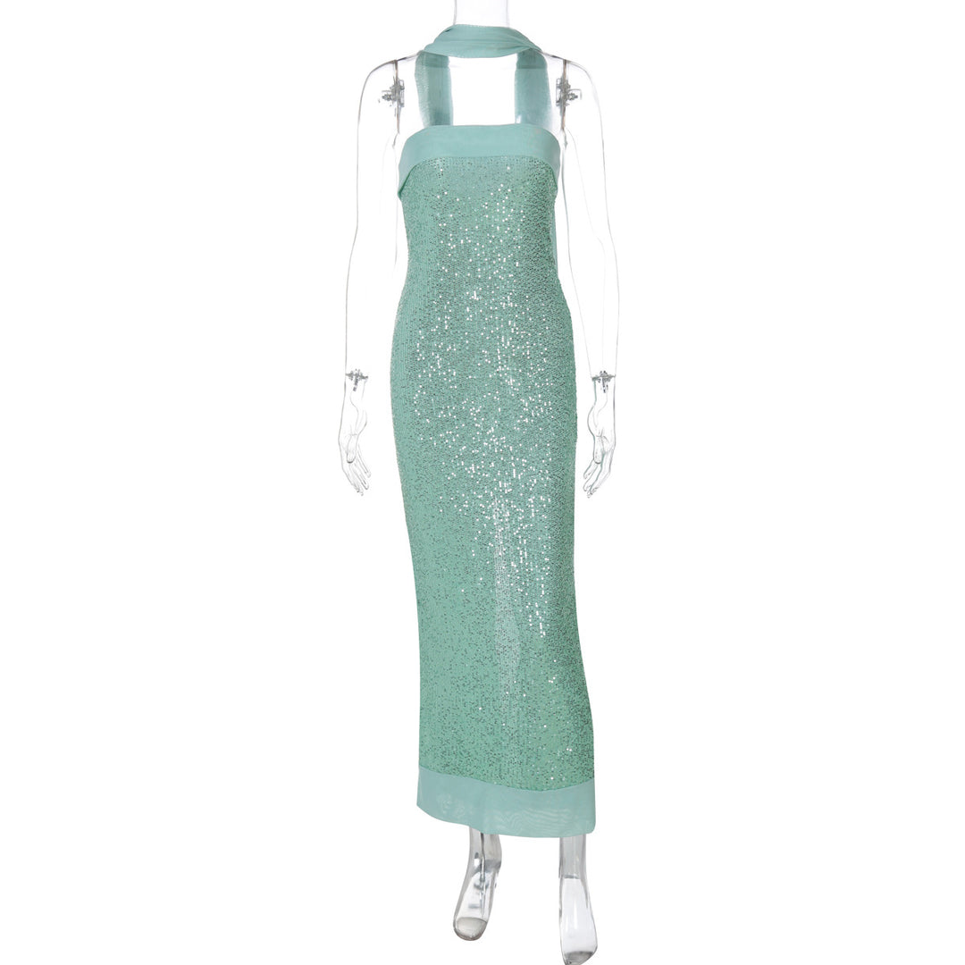 Damen Glamouröses Abendkleid mit schimmernden Pailletten und figurbetonter Silhouette Mirla-Eva Jonsson