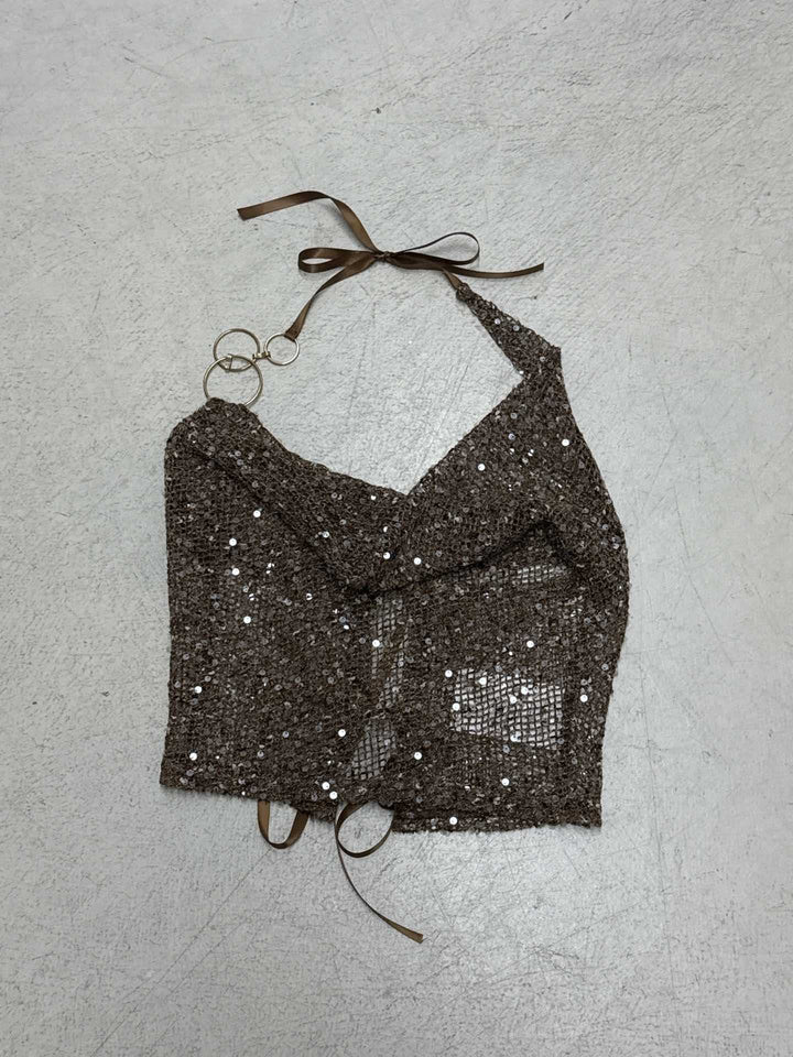 Damen Glamouröses Haltertop mit schimmernden Details Mirla-Eva Jonsson