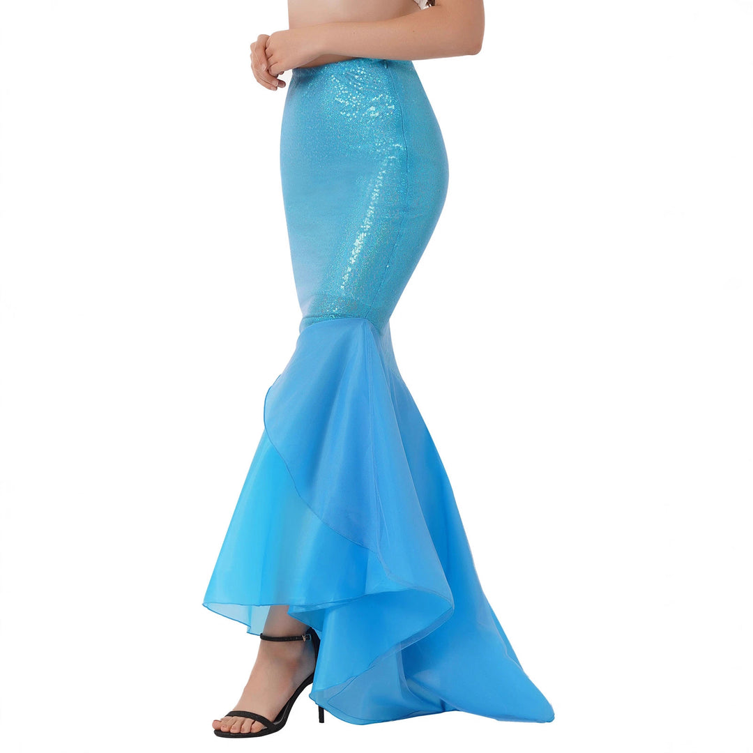 Damen Glamourous Evening Skirt with Shimmering Sequin Top and Flowing Tulle Hem Mirla-Eva Jonsson