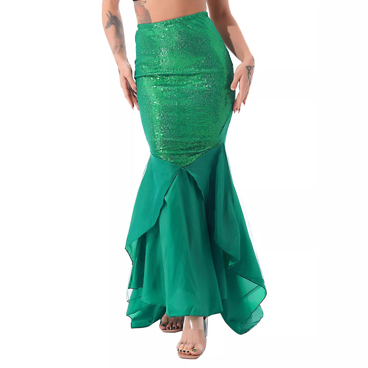 Damen Glamourous Evening Skirt with Shimmering Sequin Top and Flowing Tulle Hem Mirla-Eva Jonsson