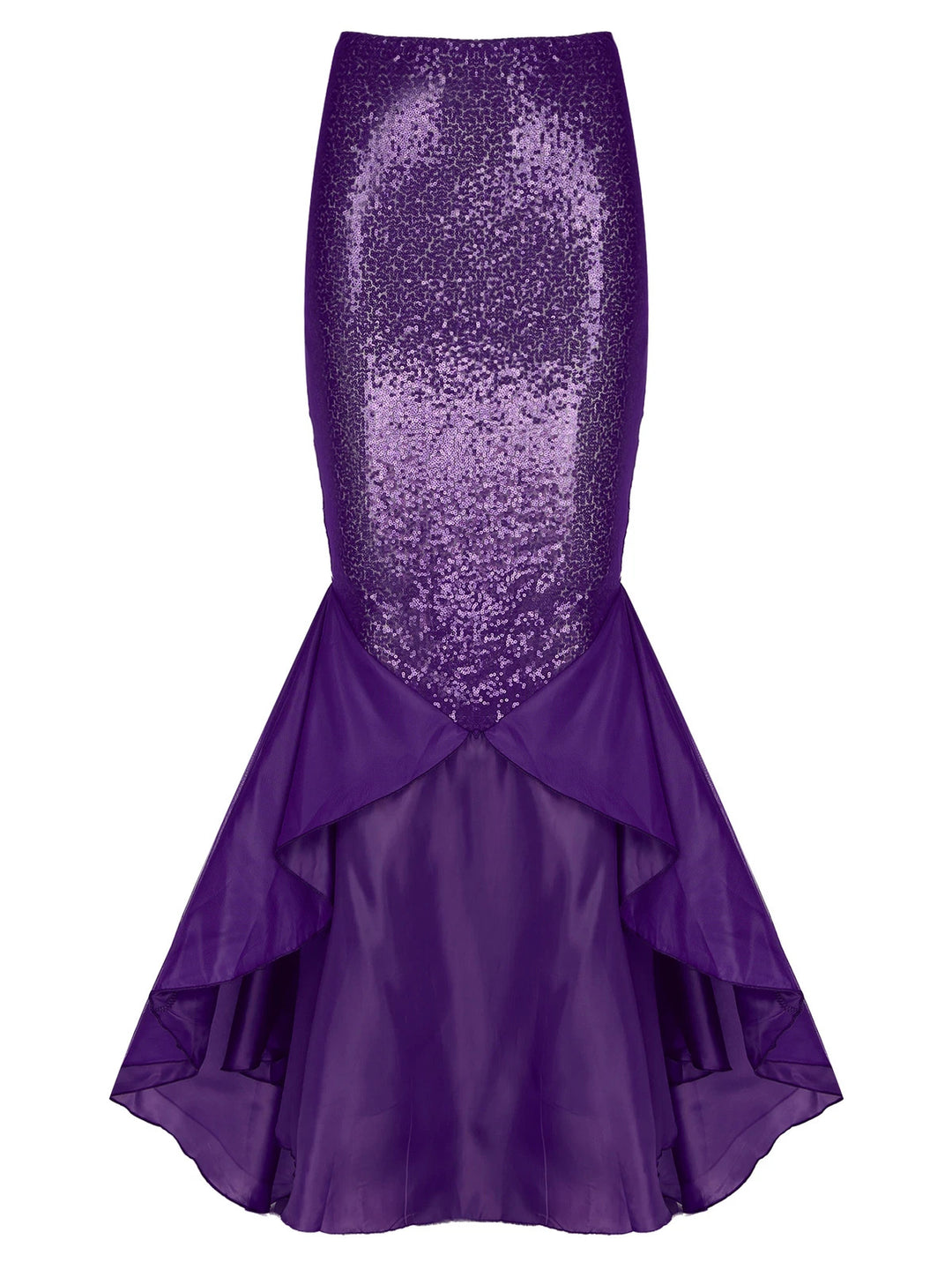 Damen Glamourous Evening Skirt with Shimmering Sequin Top and Flowing Tulle Hem Mirla-Eva Jonsson