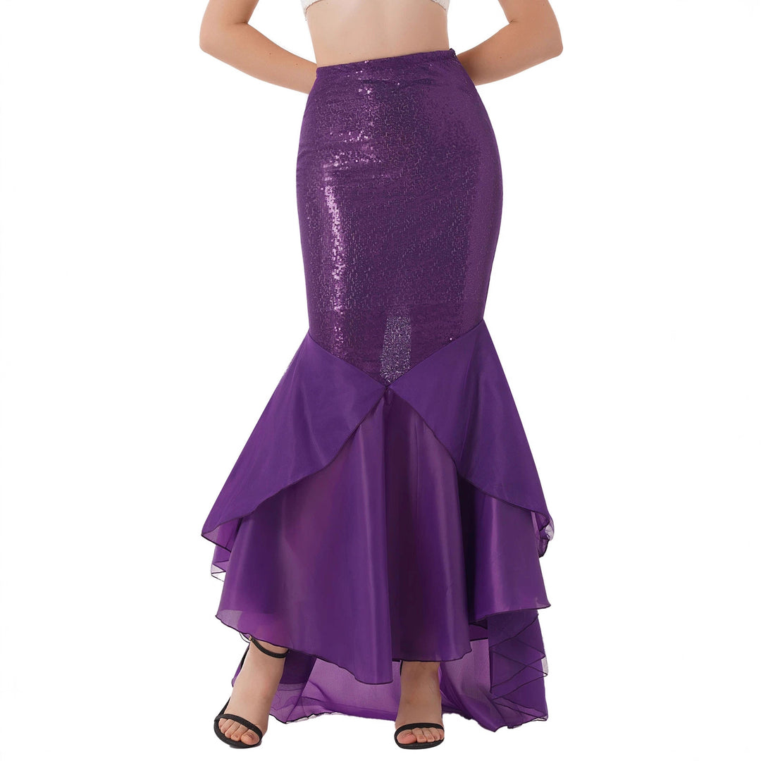 Damen Glamourous Evening Skirt with Shimmering Sequin Top and Flowing Tulle Hem Mirla-Eva Jonsson