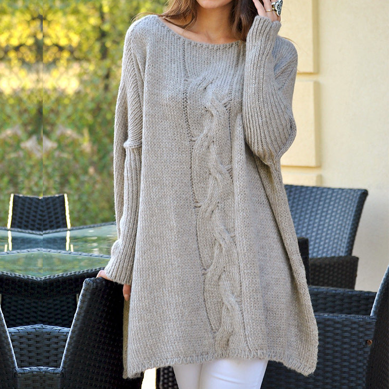 Damen Grobstrick Pullover mit klassischem Zopfdesign und weitem Schnitt Mirla-Eva Jonsson