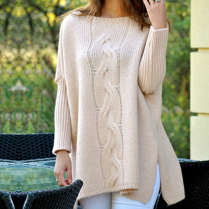 Damen Grobstrick Pullover mit klassischem Zopfdesign und weitem Schnitt Mirla-Eva Jonsson
