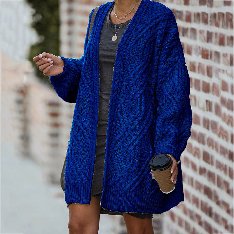 Damen Grobstrickcardigan mit elegantem Zopfmuster und lässigem Schnitt Mirla-Eva Jonsson