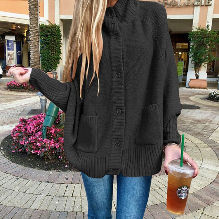 Damen Grobstrickjacke mit praktischen Taschen und modischem Kragen Mirla-Eva Jonsson