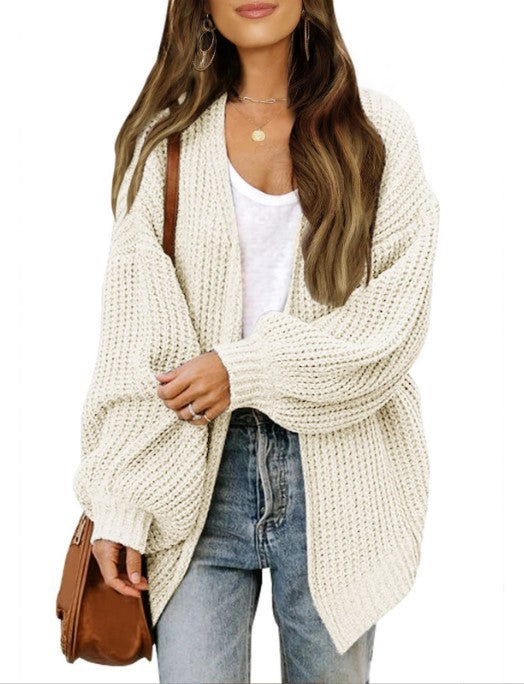 Damen Grobstrickjacke mit überschnittenen Schultern und lässigem Schnitt Mirla-Eva Jonsson