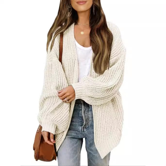 Damen Grobstrickjacke mit überschnittenen Schultern und lässigem Schnitt Mirla-Eva Jonsson