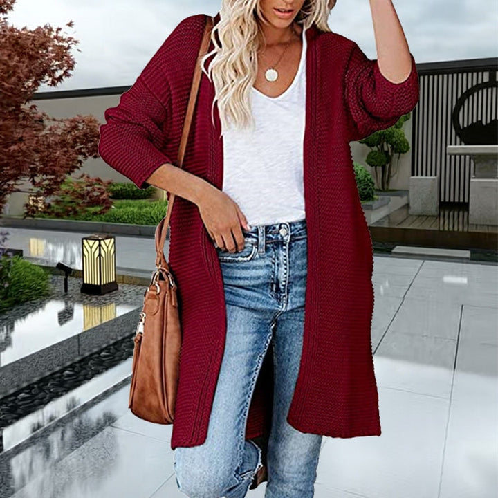 Damen Grobstrickmantel i avslappnad oversized stil Eva Jonsson-Eva Jonsson