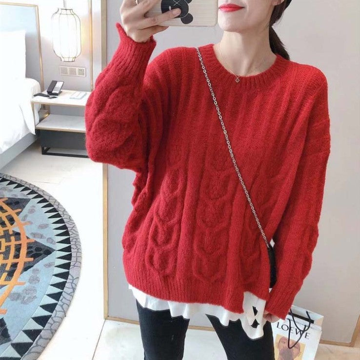 Damen Grobstrickpullover mit Zopfstrickmuster und lässigem Schnitt Mirla-Eva Jonsson