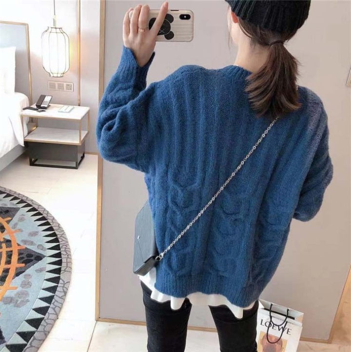 Damen Grobstrickpullover mit Zopfstrickmuster und lässigem Schnitt Mirla-Eva Jonsson