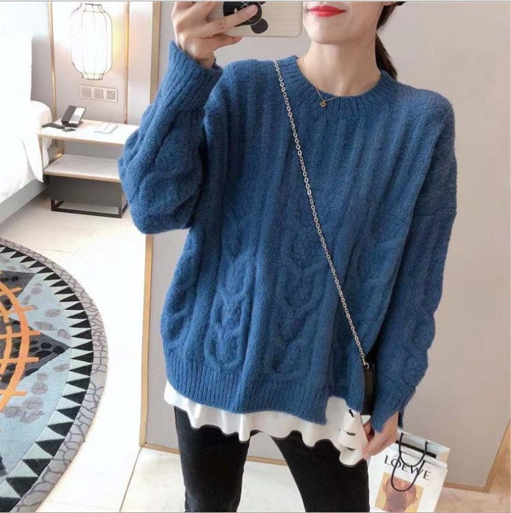 Damen Grobstrickpullover mit Zopfstrickmuster und lässigem Schnitt Mirla-Eva Jonsson