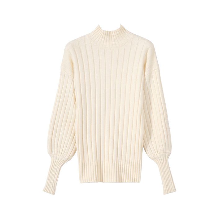 Damen Grobstrickpullover mit hochstehendem Kragen und strukturiertem Design Mirla-Eva Jonsson