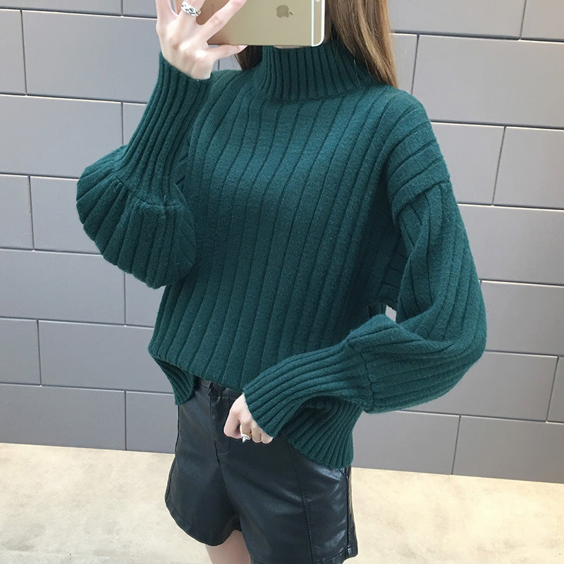Damen Grobstrickpullover mit hochstehendem Kragen und strukturiertem Design Mirla-Eva Jonsson