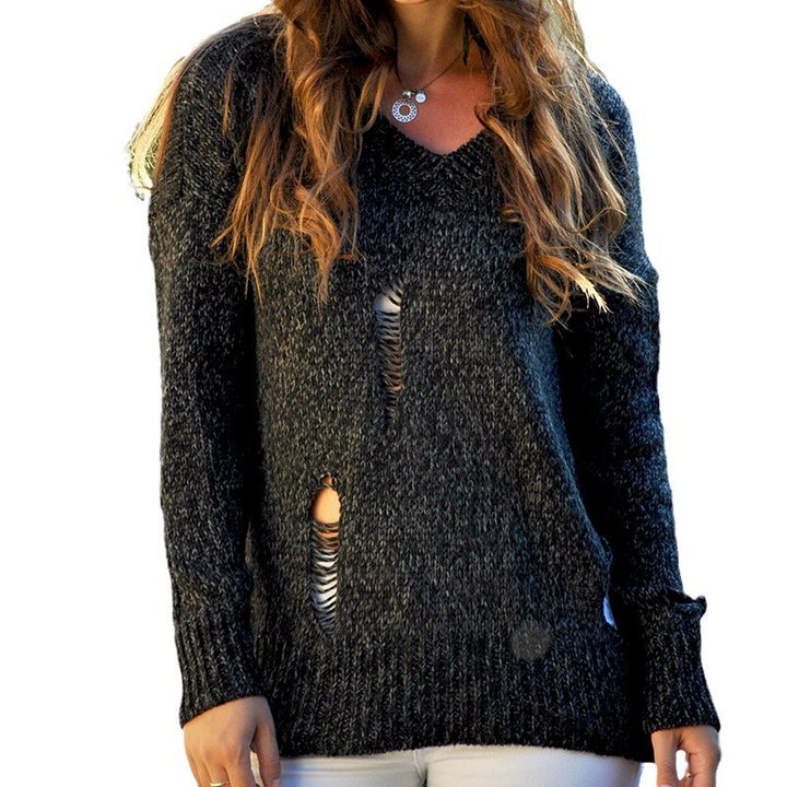 Damen Grobstrickpullover mit innovativem Schnitt und lässigen Details Eva Jonsson-Eva Jonsson