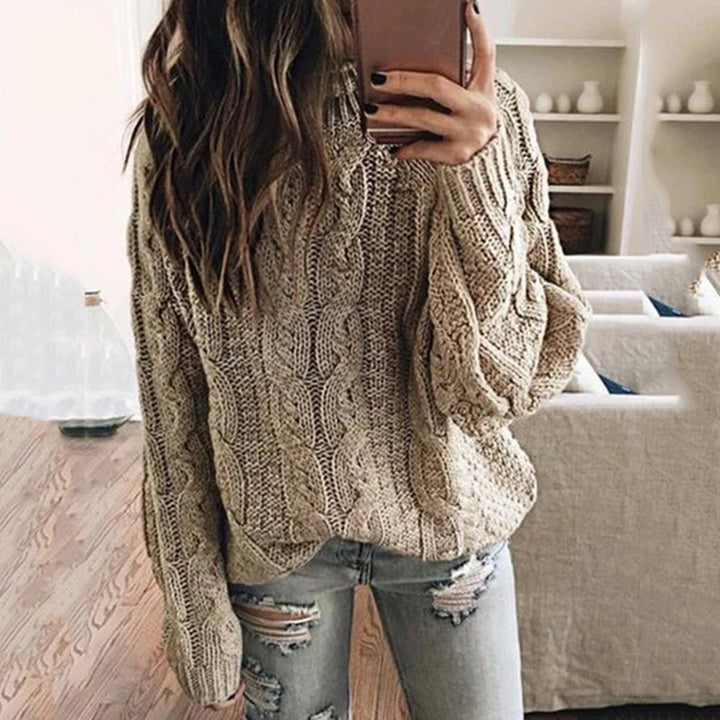 Damen Grobstrickpullover mit trendigem Zopfdesign Eva Jonsson-Eva Jonsson