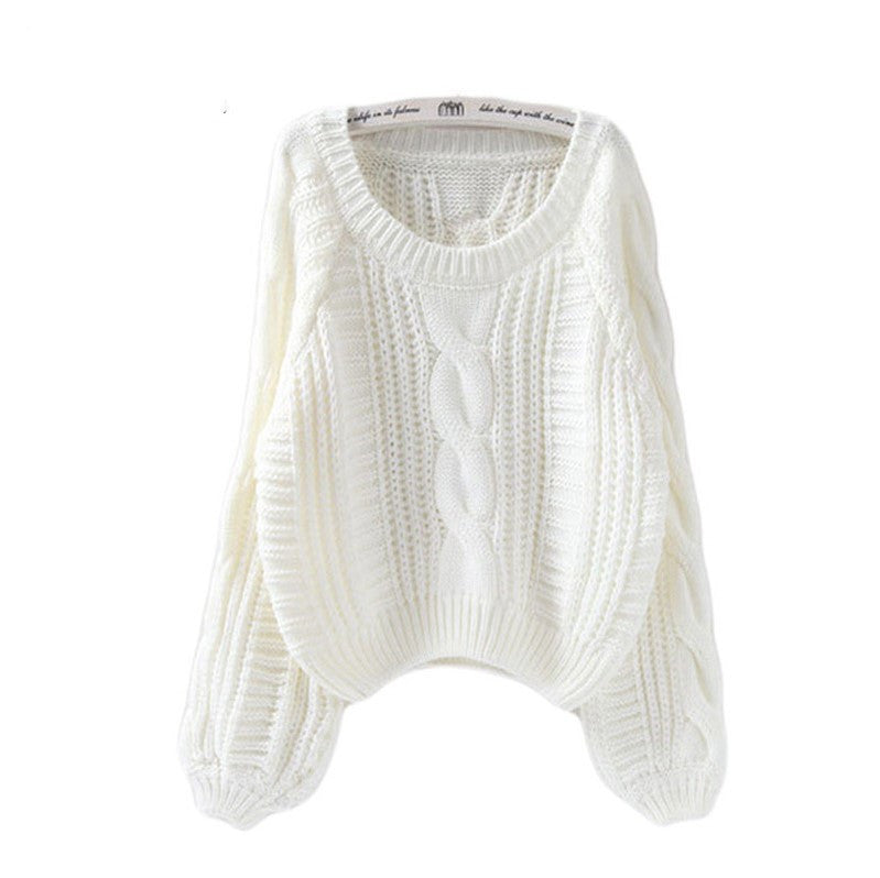 Damen Grobstrickpullover mit voluminösen Ärmeln und Zopfmuster Mirla-Eva Jonsson