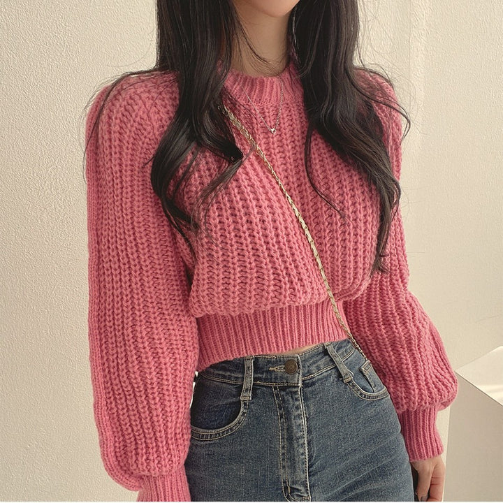Damen Grobstrickpullover mit weitem Schnitt und überschnittenen Schultern Mirla-Eva Jonsson