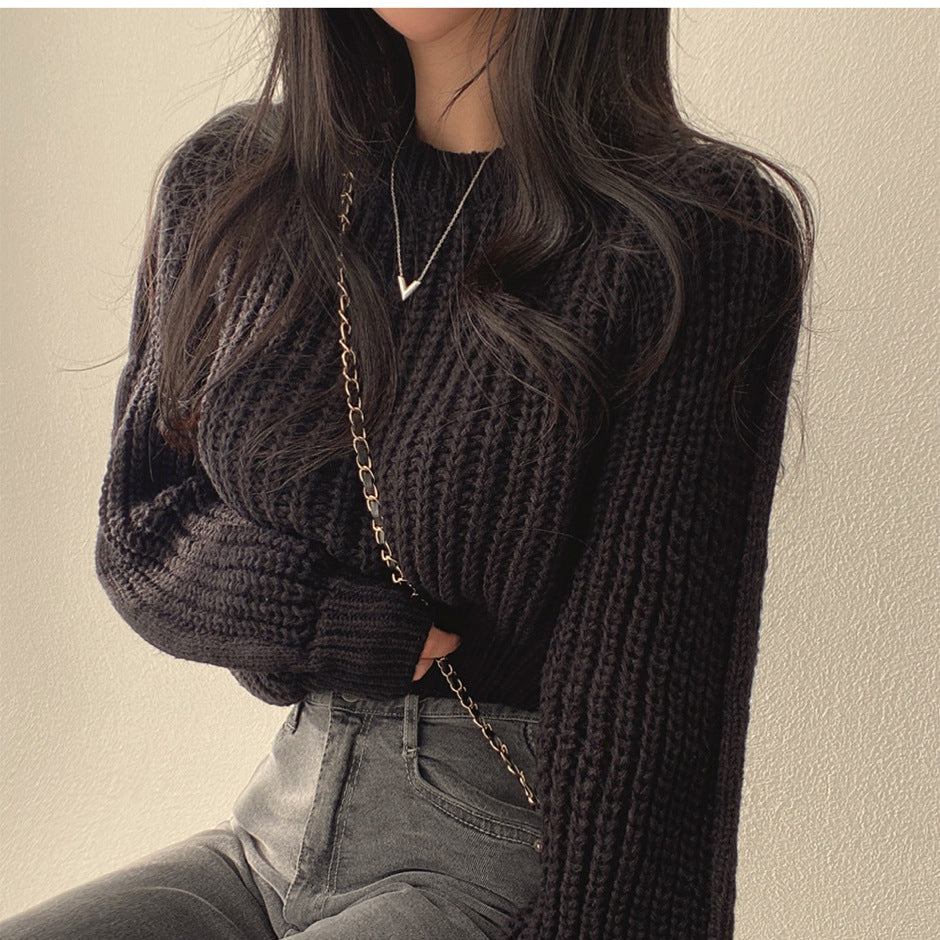Damen Grobstrickpullover mit weitem Schnitt und überschnittenen Schultern Mirla-Eva Jonsson