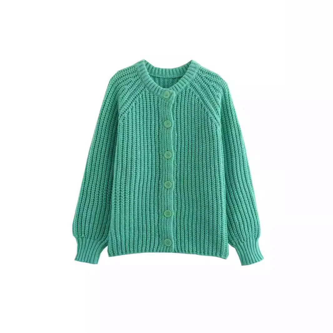 Damen Grovstickad Cardigan Mirla-Eva Jonsson