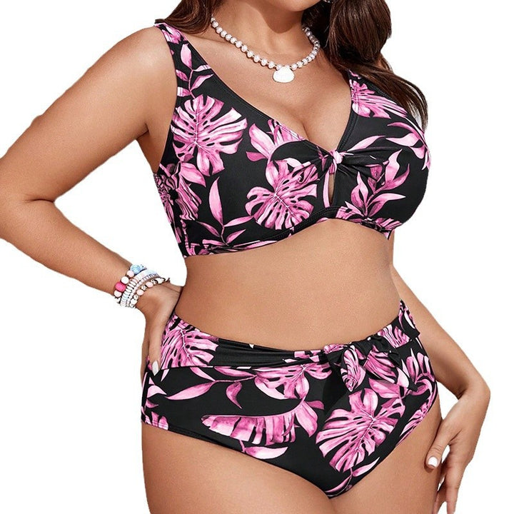 Damen Hög midja bikini med blommönster och bekväm passform Mirla-Eva Jonsson