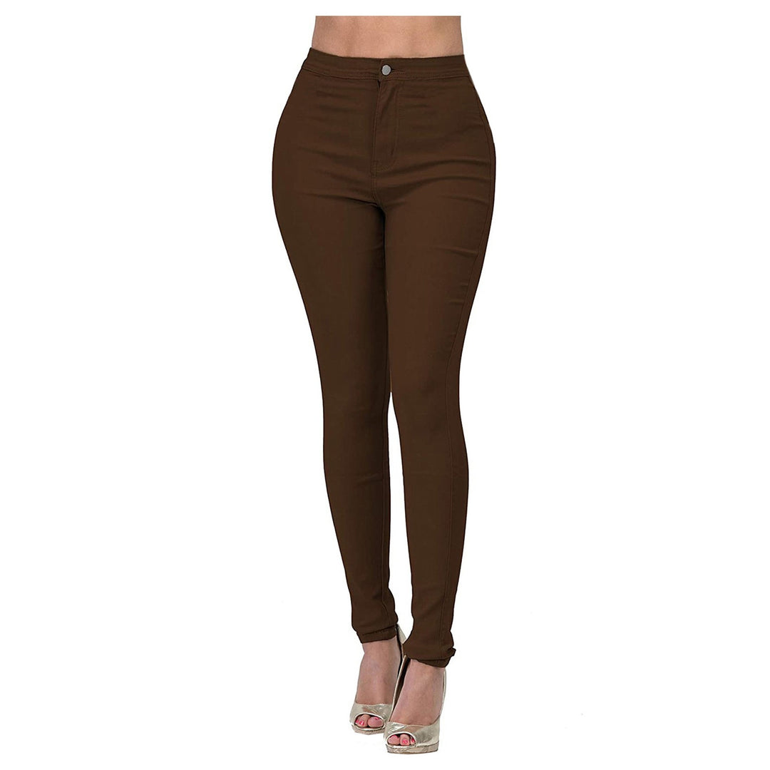 Damen Höga skurna Skinny Jeans med elastisk stretch Mirla-Eva Jonsson
