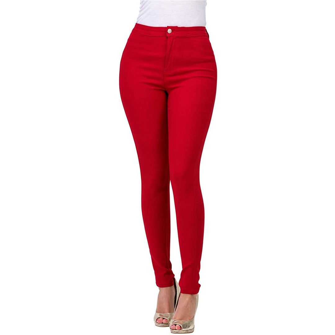 Damen Höga skurna Skinny Jeans med elastisk stretch Mirla-Eva Jonsson