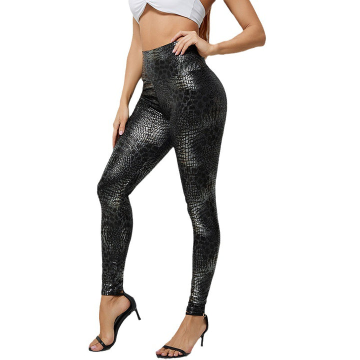 Damen Högblanka Leggings i Orm-mönster Mirla-Eva Jonsson