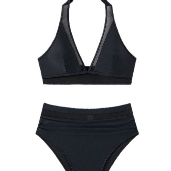 Damen Högmidjad Bikini med genomskinliga insatser och sofistikerad skärning Mirla-Eva Jonsson