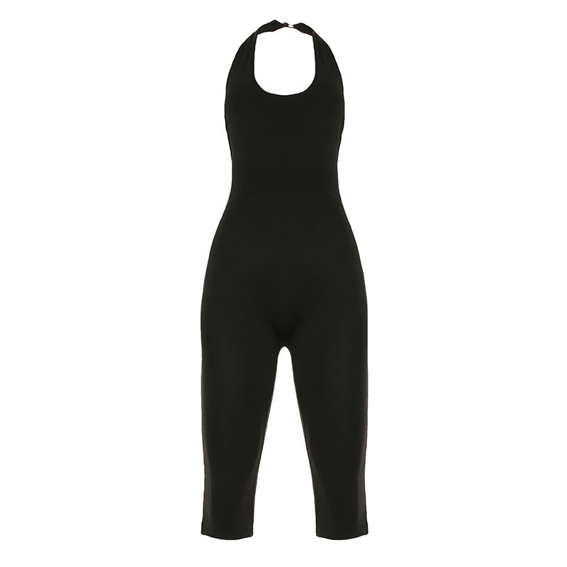 Damen Kortärmad Jumpsuit med modern polo krage och figursydd design Mirla-Eva Jonsson