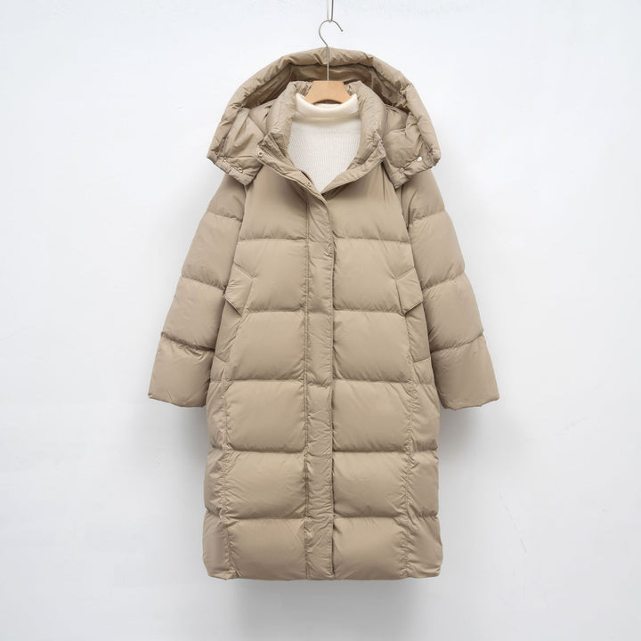 Damen Lange Daunenjacke mit verstellbarer Kapuze und luxuriösem Innenfutter Mirla-Eva Jonsson