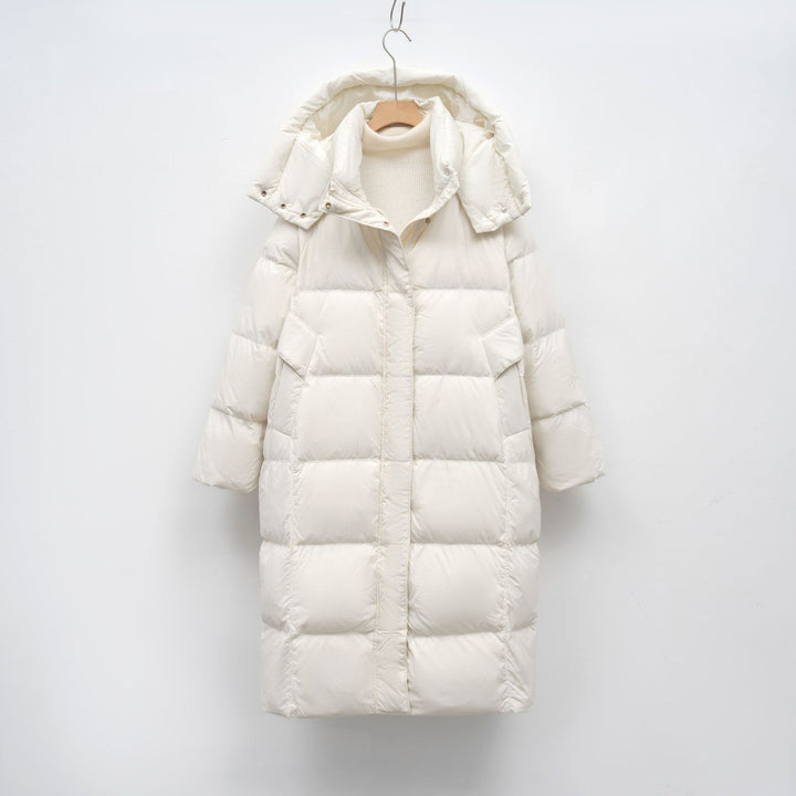 Damen Lange Daunenjacke mit verstellbarer Kapuze und luxuriösem Innenfutter Mirla-Eva Jonsson