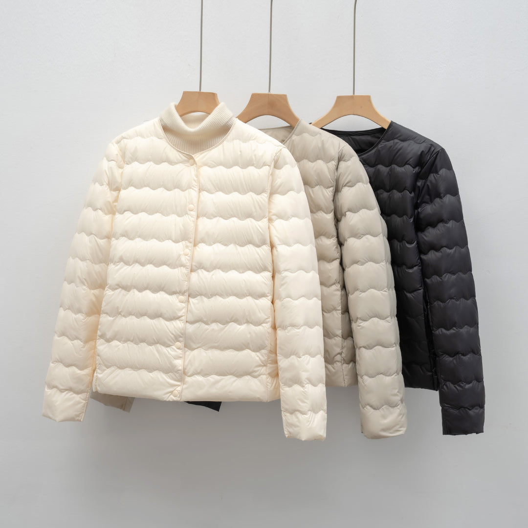 Damen Leichte gesteppte Jacke mit hochgeschlossenem Kragen und elastischen Bündchen Mirla-Eva Jonsson