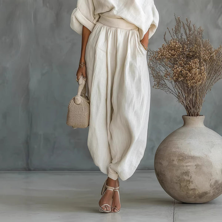 Damen Lifestyle Jumpsuit mit einseitigem Ausschnitt und lockerer Silhouette Mirla-Eva Jonsson