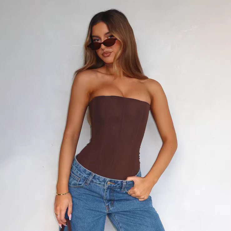 Damen Lingerie-Kleid mit eleganten Fransen und transparentem Oberteil Mirla-Eva Jonsson