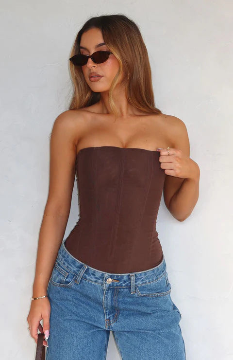 Damen Lingerie-Kleid mit eleganten Fransen und transparentem Oberteil Mirla-Eva Jonsson