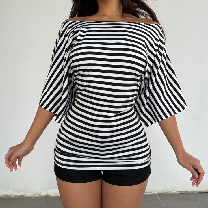 Damen Loose Top mit modischem Reißverschluss-Design Mirla-Eva Jonsson