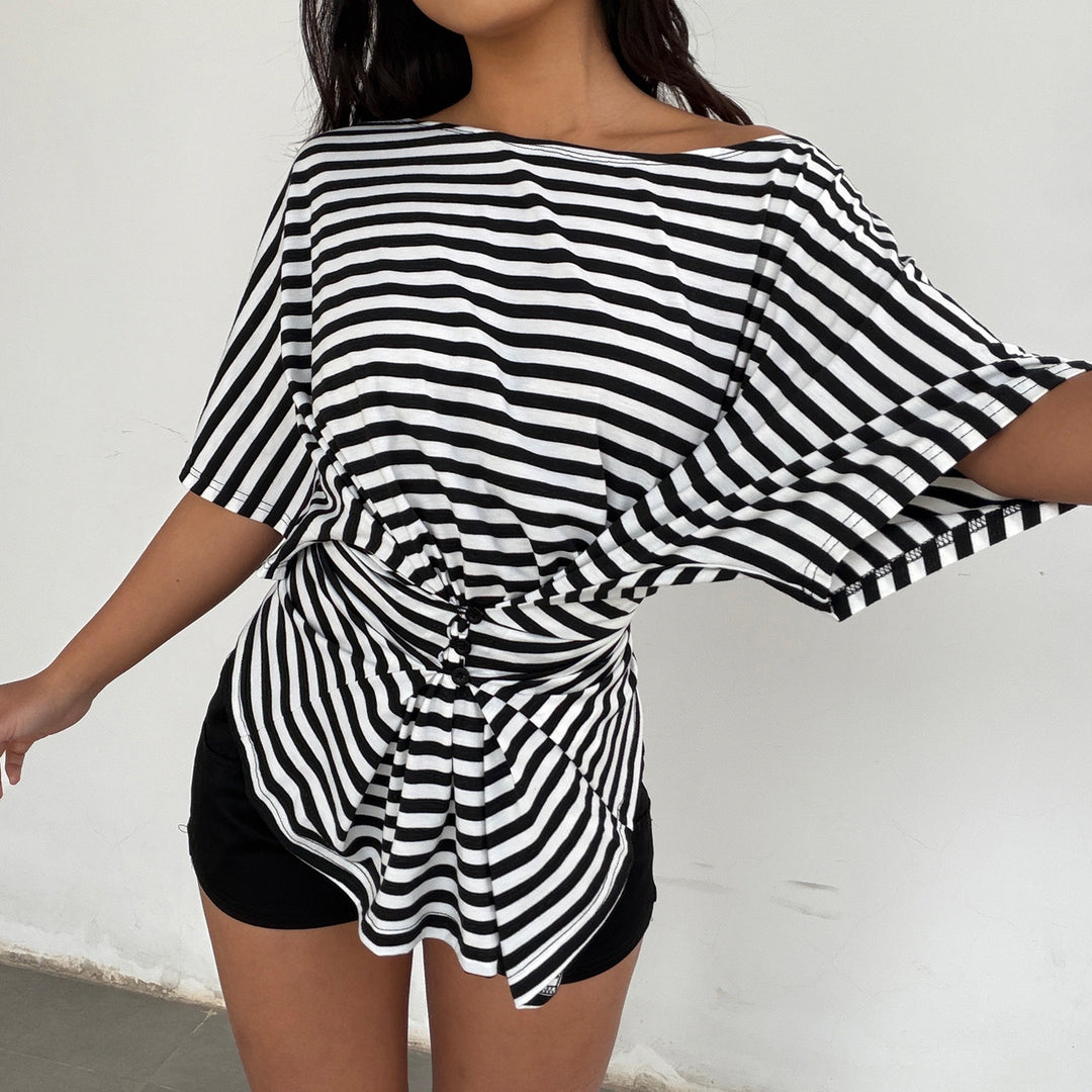 Damen Loose Top mit modischem Reißverschluss-Design Mirla-Eva Jonsson