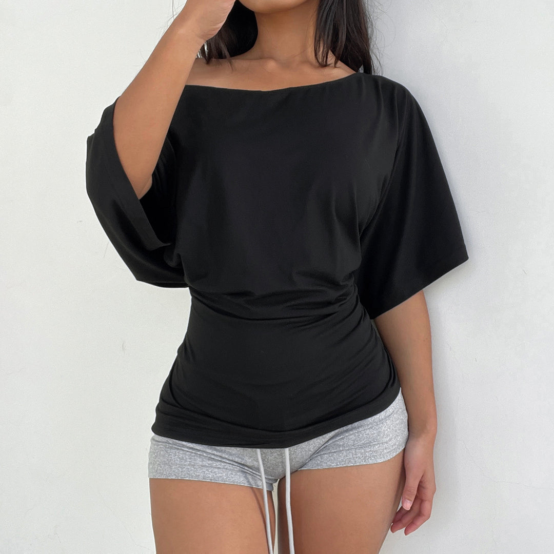 Damen Loose Top mit modischem Reißverschluss-Design Mirla-Eva Jonsson