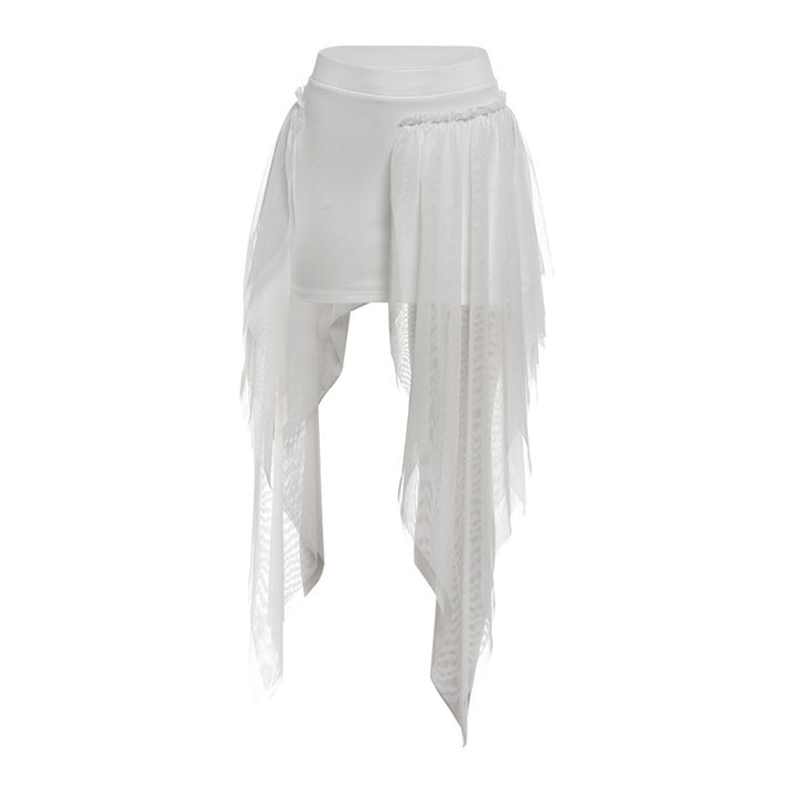 Damen Maxi-Kjol med flödande chiffon och asymmetrisk skärning Mirla-Eva Jonsson
