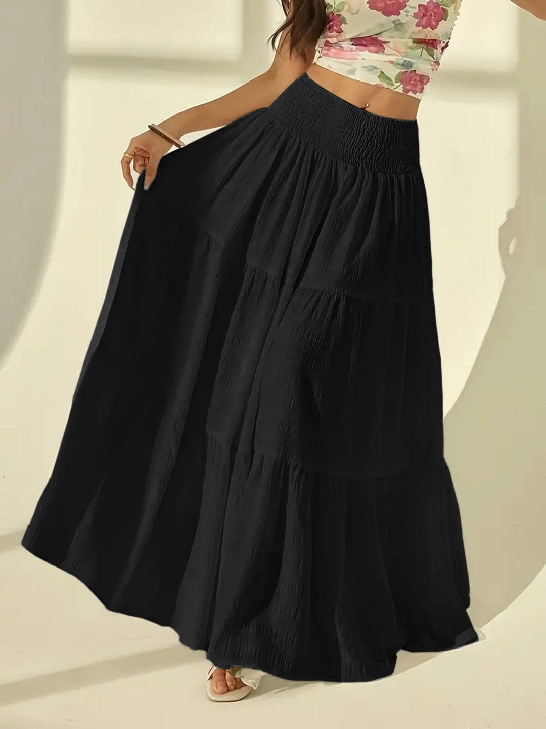 Damen Maxi-Rock mit voluminöst lagerdesign Mirla-Eva Jonsson